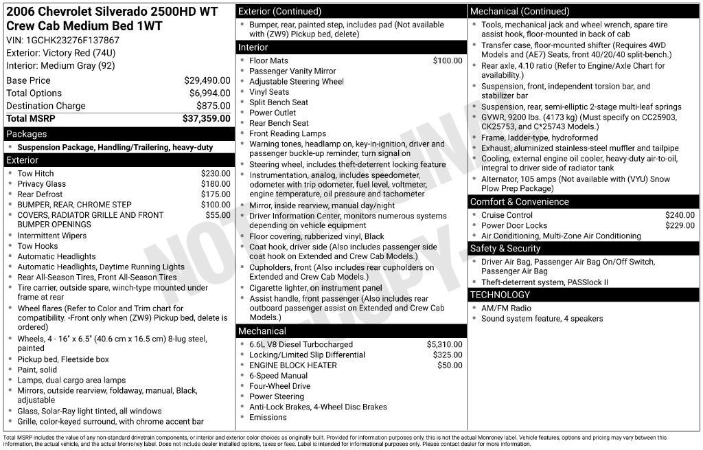 2006 Chevrolet Silverado 2500 HD LT3