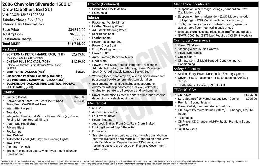 2006 Chevrolet Silverado 1500 LT3