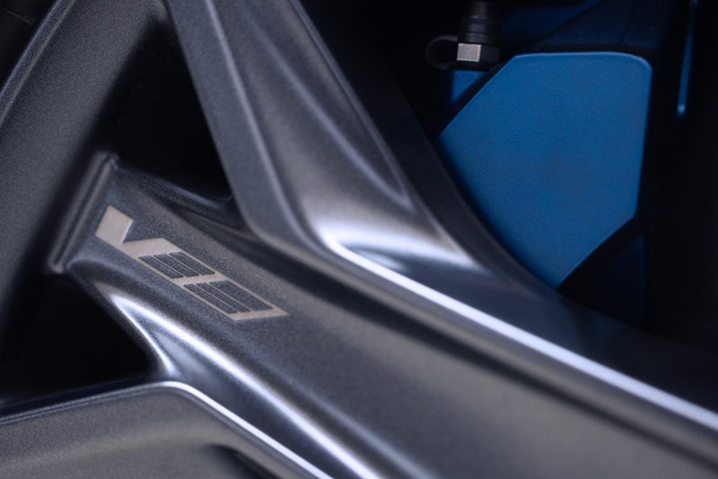 Close-up of the 2026 OPTIQ-V Brembo Performance Front Brakes | Alexandria Cadillac in ALEXANDRIA MN